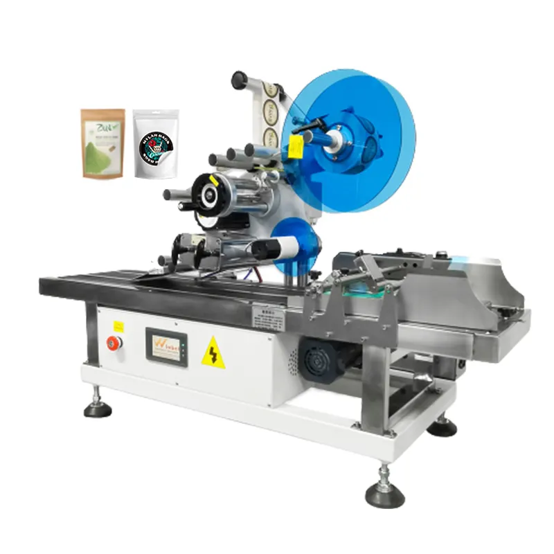 Machine applicatrice d'étiquetage de sac automatique coin plat appliquer surface produit mylar