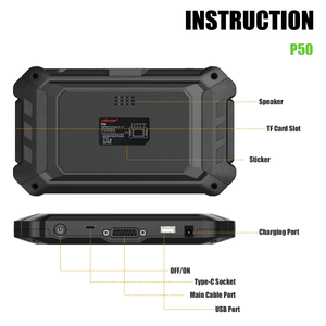 A + OBDSTAR P50 araç OBD2 tarayıcı ecu obd2 programlama araçları çarpışma veri sıfırlama araçları ECU çarpışma sıfırlama aracı