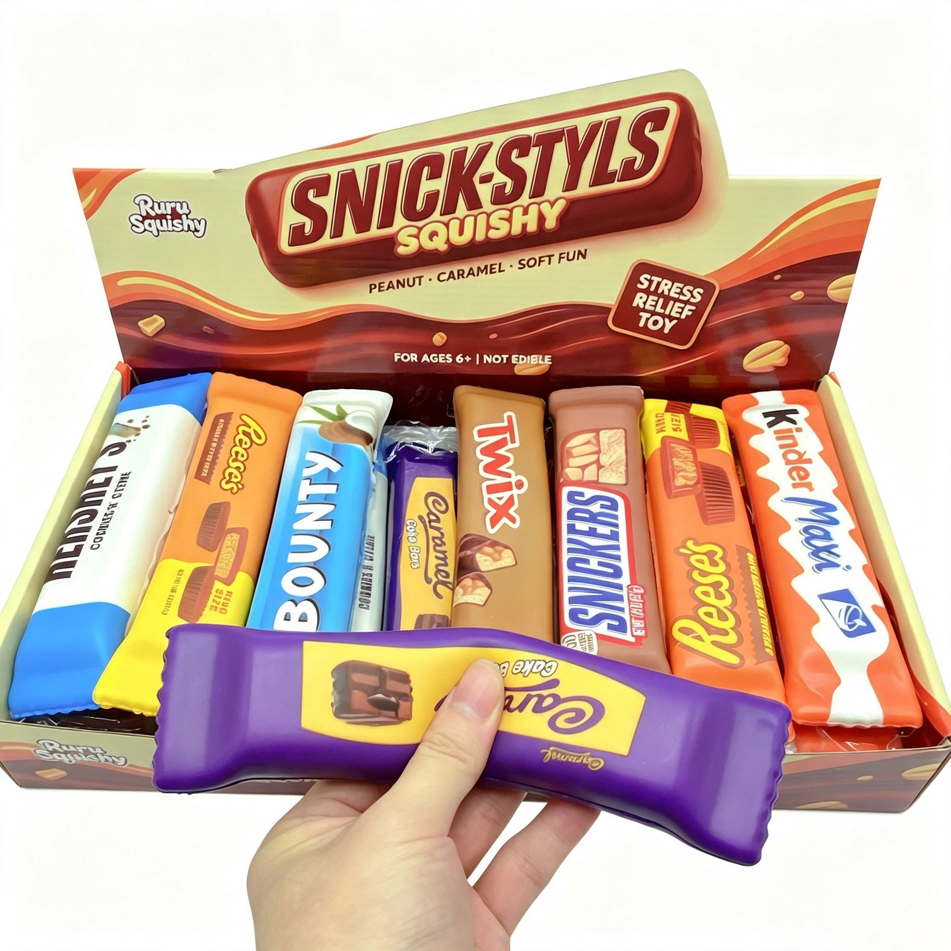 Boîte de présentation de sacs snickers-opp à rebond lent