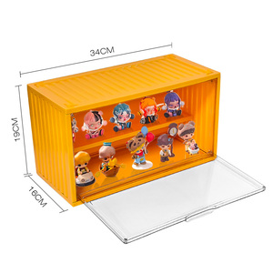 Wholesale 2-Tier Clear Toy Figure <strong>Display</strong> Case Anime Figures Showcase <strong>Stackable</strong> Labubu Protective Case <strong>Display</strong> Box - Product Image 4