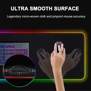 RGB oyun Mouse Pad yumuşak kaymaz kauçuk taban fare Mat dizüstü bilgisayar için PC oyunları - Product Image 2