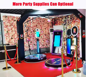 Parti fotoğraf kabini 360 Selfie makinesi için yeni tasarım havai Top Spinner Led ışıkları gökyüzü havai 360 fotoğraf standında uzaktan kumanda - Product Image 2
