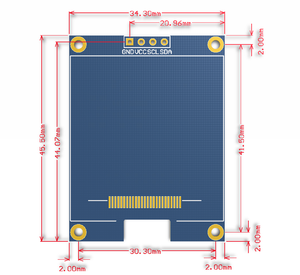 1,5 Zoll quadratisches AMOLED-Display 128x128 E-Paper-Module für Raspberry Pi STM32 für Arduino
