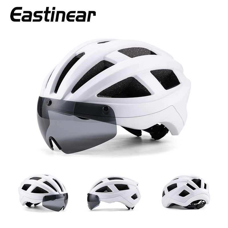 Pearl white-double shell hemming with goggles