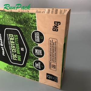 Bolsa de papel Kraft personalizada de alta calidad para embalaje de polvo de grano de harina Fondo plano con diseño en capas Producto de impresión de embalaje