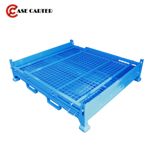 Carter OEM 0,5-3T Caja de paleta de malla de alambre plegable Cajas de acero apilables para la venta Almacén y logística - Product Image 1