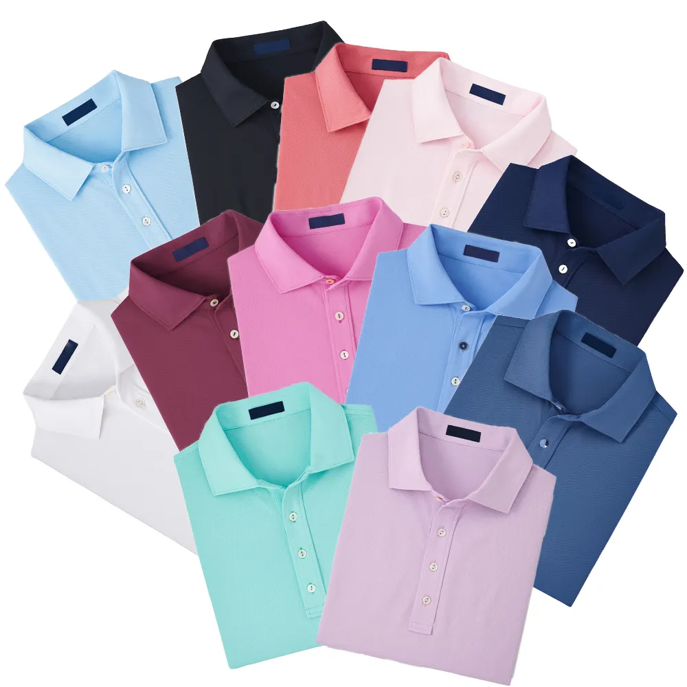 Polo da Golf di alta qualità per gli uomini veloce asciutto atletico da uomo Polo da uomo manica corta estate Casual umidità traspirante camicia da Golf