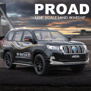 1:18 araba modeli Toyota Prado alaşım araba modeli simülasyon arabalar ses ve işık koleksiyonu metal oyuncak modeli SUV araç kapıları açık - Product Image 2