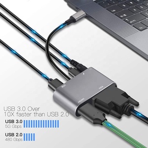 5 in 1 <strong>Usb</strong> c to <strong>hdmi</strong> <strong>Vga</strong> Pd <strong>Usb</strong> 3.0 Converter 5in1 Type c to <strong>hdmi</strong> 4k/<strong>vga</strong>/usb3.0/audio Adapter Type c to <strong>hdmi</strong> <strong>Vga</strong> Hub - Product Image 3