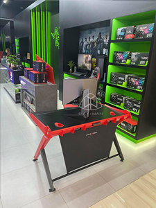 Mesa de diseño de tienda de juegos para reparación de ordenador, mesa de mostrador para tienda, madera, portátil, sala de exposición - Product Image 6
