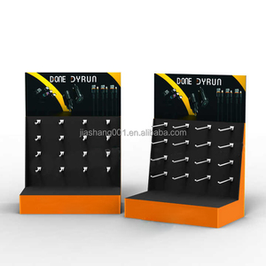 Подгонянный гофрированный дисплей POP Printing Pegboard для розничной торговли POS картонный стенд с крючками - Product Image 5