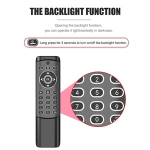2.4G Wireless mini Tastiera MT1 Vocale Telecomando con il Mouse Dell'aria e la Retroilluminazione di Colore Nero Giroscopio e Funzione di Apprendimento - Product Image 5