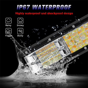 Hot Selling <strong>5</strong> Kinds of Light Mode Mitsuki 180W Three-row Two-color Car <strong>Led</strong> Long Strip Light Off-road Truck Modified <strong>LED</strong> - Product Image 6