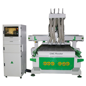 Mutil-cabezales de 4 husillos, enrutador CNC de madera 1325, cambiador de herramientas automático, máquina de grabado de múltiples cabezales, enrutador cnc para muebles de puerta - Product Image 3