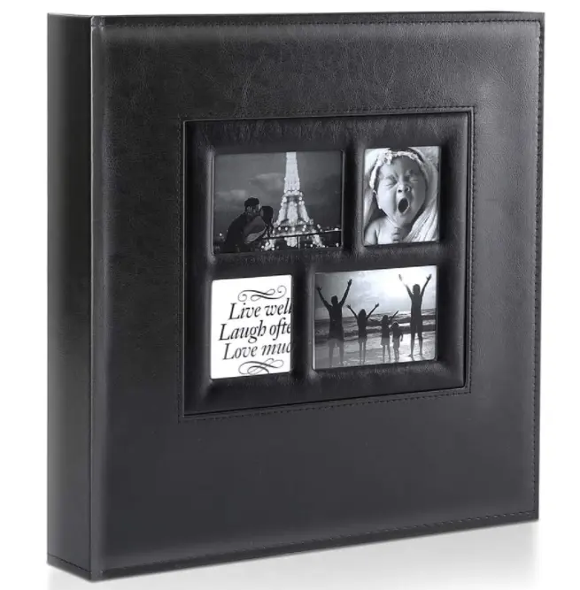 Album fotografico 4x6 500 tasche foto, Album di foto di nozze di famiglia di capacità Extra Large contiene 500 foto orizzontali e verticali