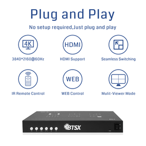 Bitvisus 4K60 profesional Audio Video e iluminación Multi-Viewer Switch con 8 imágenes 1 entrada HDMI Compatible con HDCP 2,2 1,2 - Product Image 5