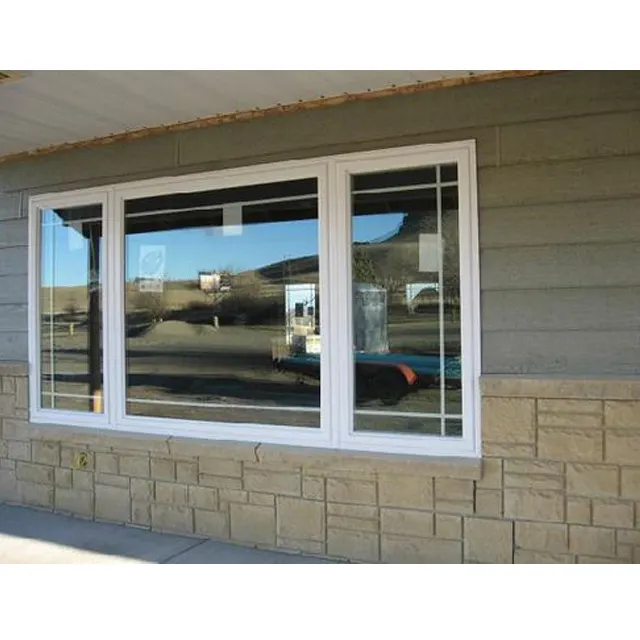 PVC انزلاق نوافذ كبيرة مع مشاوي الأمن