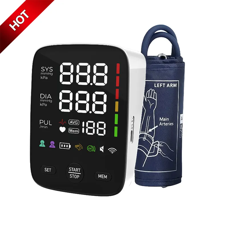 CE MDR RoHS ha approvato Bluetooth personalizzato braccio superiore BP Machine elettrico digitale Monitor della pressione sanguigna