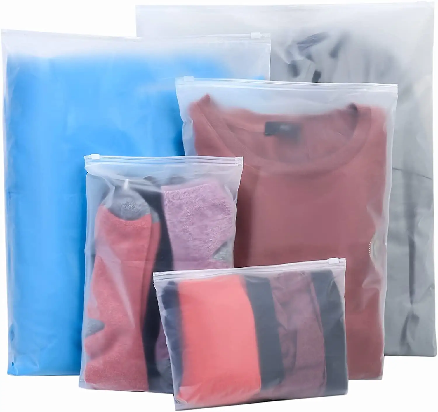 Sac d'emballage de vente chaude pochette d'emballage zippée avec valve en plastique sac en plastique à fermeture éclair eva