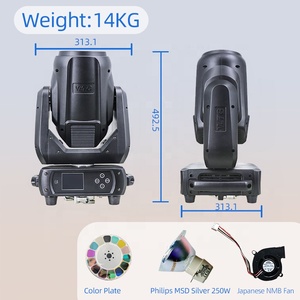 Led tại chỗ CMY ánh sáng sân khấu thông minh chùm ánh sáng DJ Disco Đảng Mini Di chuyển đầu ánh sáng <span class=keywords><strong>DMX</strong></span> 290W 9R - Product Image 5