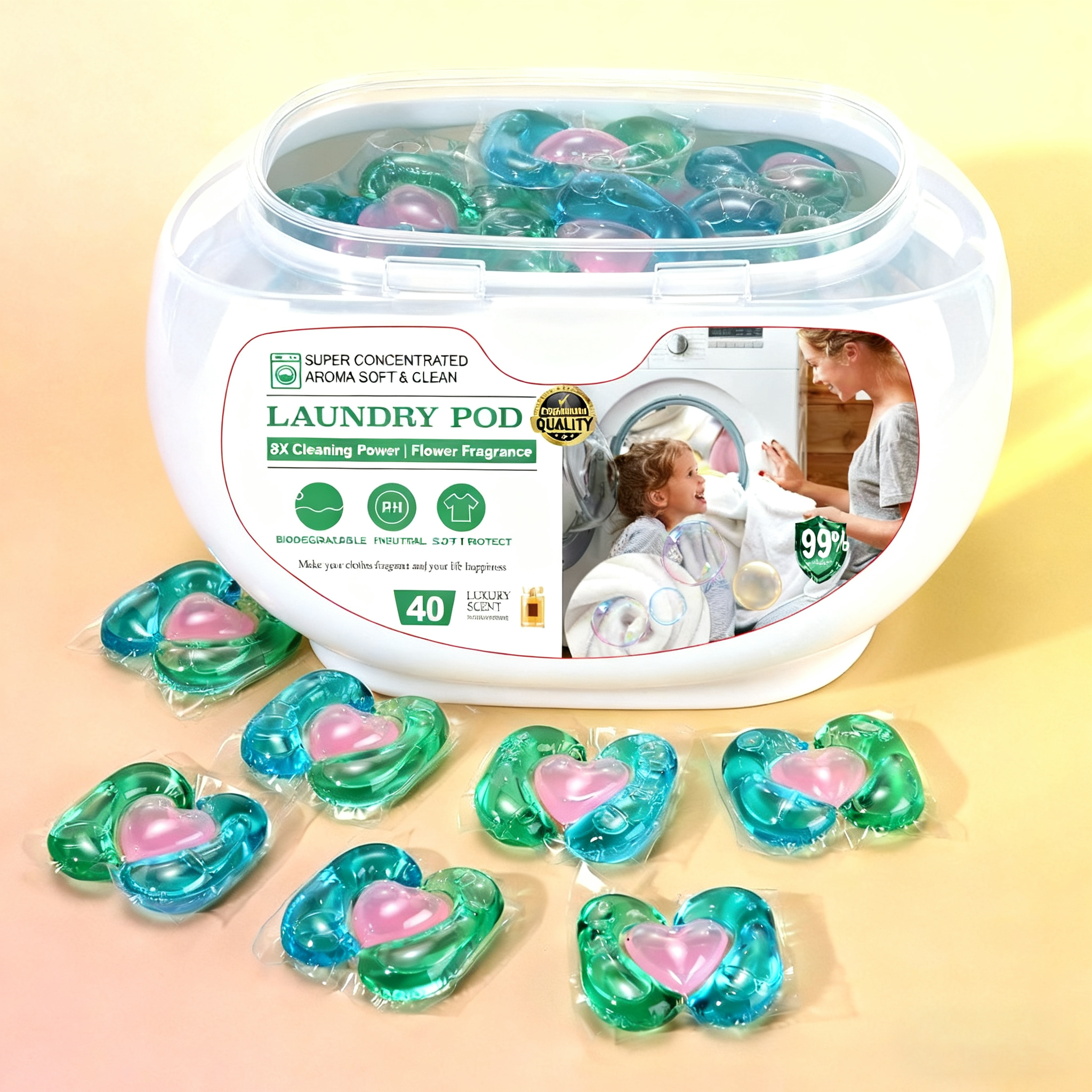 3-in-1 laundry gel beads