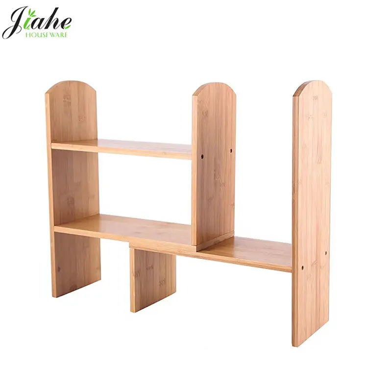 Organizador da Mesa Estante De Bambu real para Casa e Escritório