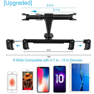 Upgraded 360 Rotatable Universial Car Headrest Phone Tablet Holder <strong>Cradle</strong> for 4.7-13 Inch Digital Device - Product Image 3