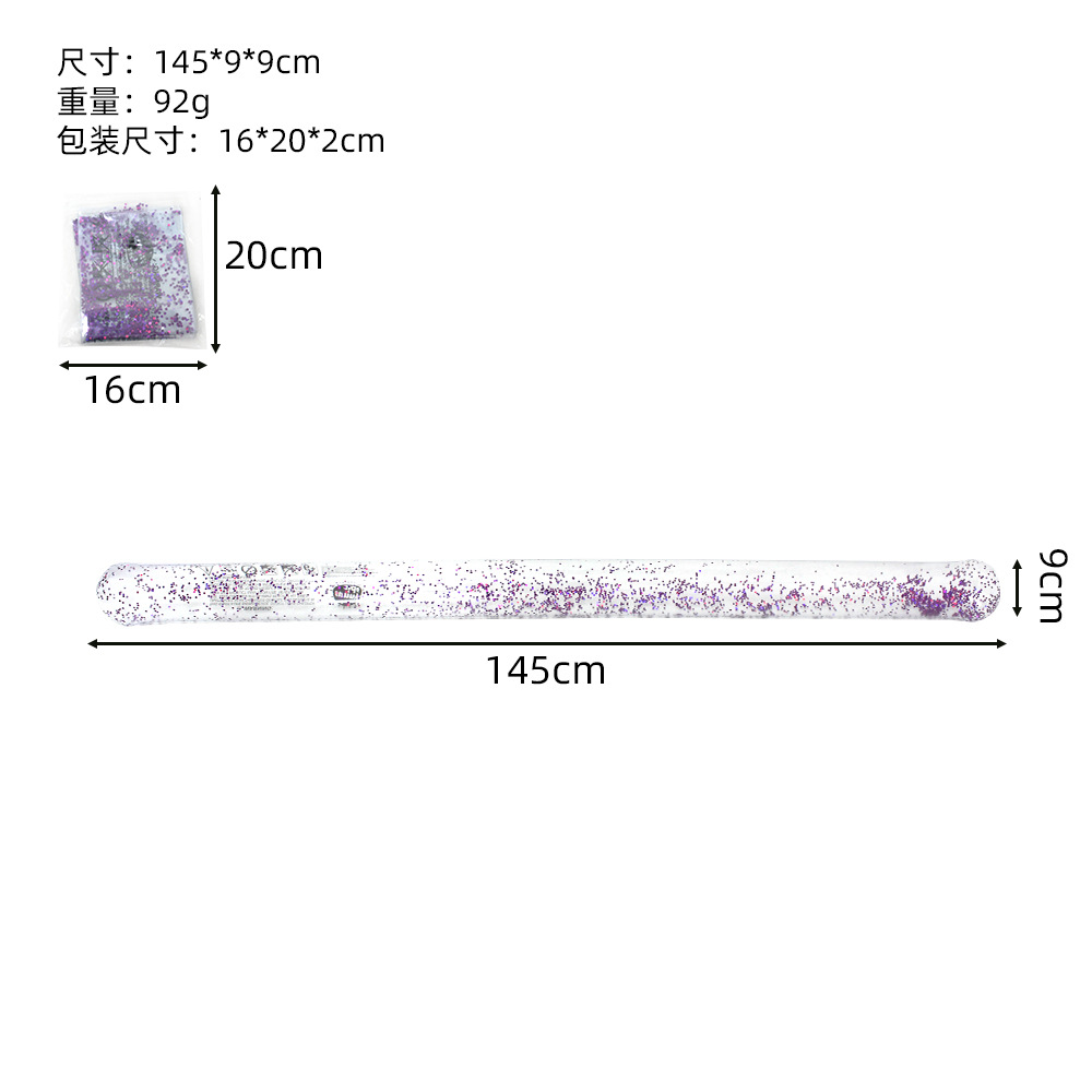 Purple swim stick-fine sequins