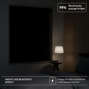 ZHENPIN Custom Linen Fabric Roller Blinds Blackout Cordless <strong>Windows</strong> Shades for Home Office <strong>with</strong> <strong>Built</strong>-In Installation - Product Image 3
