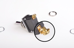 Spst 12mm không thấm nước vít thiết bị đầu cuối ON-OFF chuyển đổi chuyển đổi cho bảng điều khiển điện xe ô tô tàu và máy bay thiết bị quân sự - Product Image 2