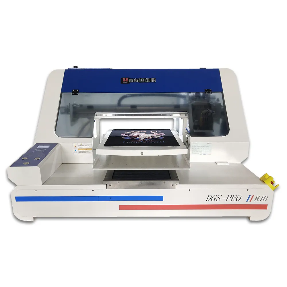 Prezzo di fabbrica HJD formato A3 due testine i3200 stampante digitale diretta su indumento DTG per t-shirt in tessuto di cotone