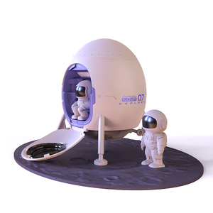 Uzay gemisi projektör Spaceman gece lambası bulutsusu ışık ortam ışığı uzay kapsülü Astronaut Lander ile Bluetooth hoparlör - Product Image 4