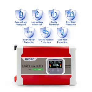 <strong>DC</strong> 12 V or <strong>DC</strong> 24 V <strong>Input</strong> to AC 110V 60Hz <strong>Output</strong> With Dual Sockets and USB Pure Sine Wave Inverter 3000W - Product Image 5