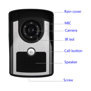 HD Wired Video Door Phone Waterproof <strong>Security</strong> <strong>Intercom</strong> Access Control <strong>System</strong> with Night Vision Visual Doorbell Phone - Product Image 4