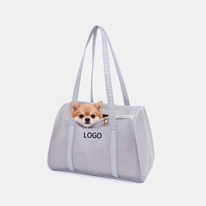 Lüks Taşınabilir Köpek ve Küçük Hayvan Taşıma Çantası Nefes Alabilen File PU Oxford Fermuarlı Sağlam Katlanabilir Dayanıklı Açık Hava El Çantası - Product Image 1