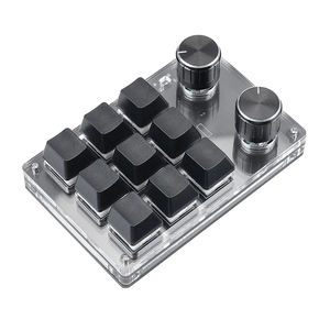 Nuevo 12-teclado RGB perilla personalizada Mini teclado para juegos interfaz USB programación de macros mecánica copia pegar Hotswap características