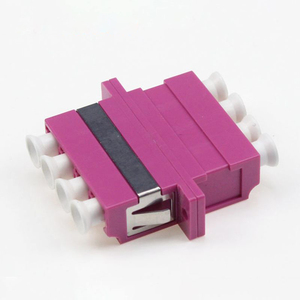Low MOQ 4-Port LC APC/UPC Quad Fiber Optic Adapter with Flange for POE 3G GSM <strong>TCP</strong> <strong>Networks</strong> - Product Image 1