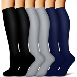 Werkseitige Lieferung 20-30 Mmhg kniehohe kunden spezifische modale Nylon-Kompression strümpfe