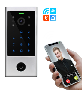 TuyaインターホンスマートWiFi全二重ビデオインターホンシステム、ドアベル付きデジタルタッチキーパッドアクセス制御リモートでロック解除 - Product Image 1