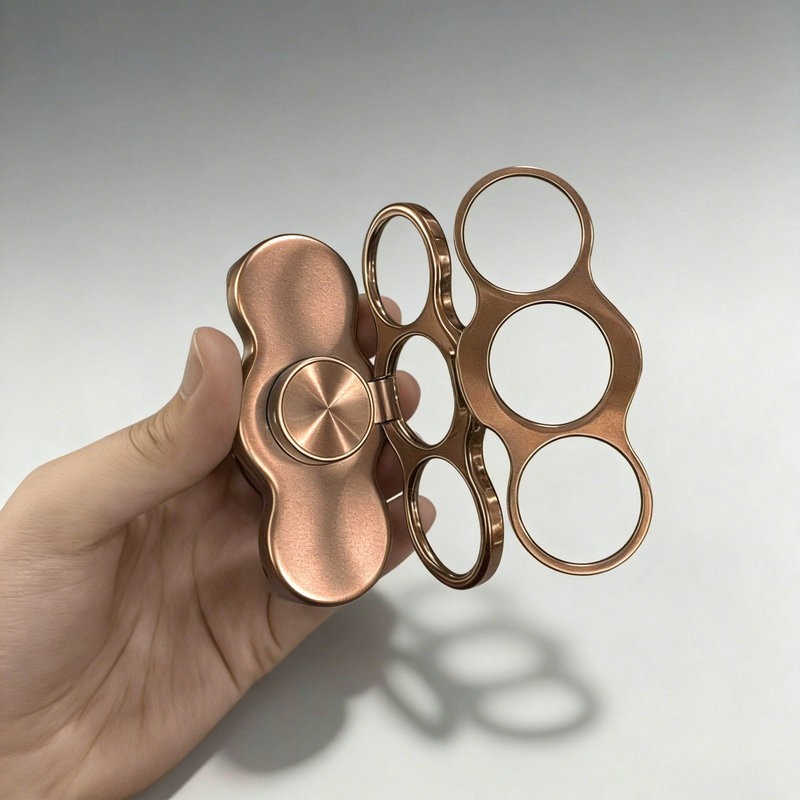 Clip de maintien pour bague à trois doigts - Or Rose