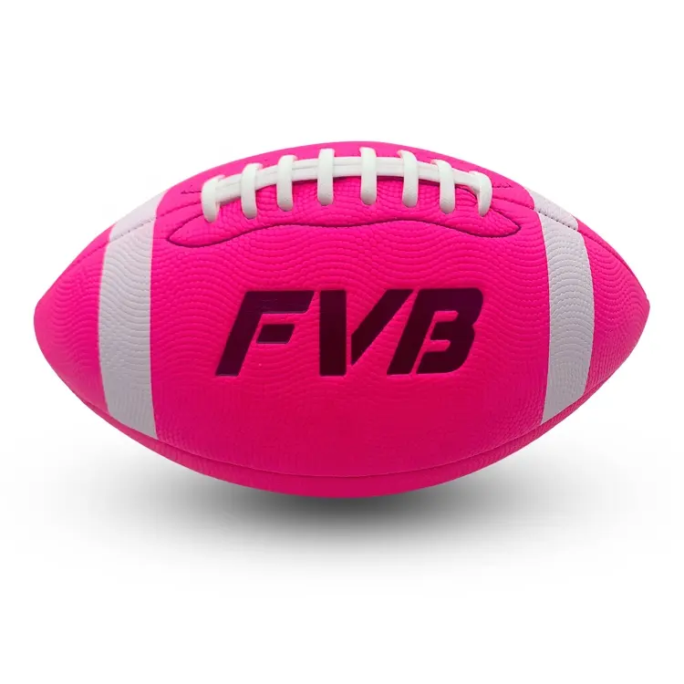 FVB Official Size 7 Machine Sewn Non-slip PVC pink american football For Training