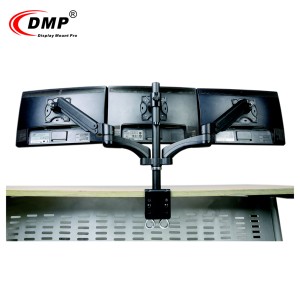 GS352-T Gas Spring Triple Monitor Arm Table <strong>Top</strong> LCD Monitor Stand VESA 100X100 Desktop <strong>Mount</strong> - Product Image 5