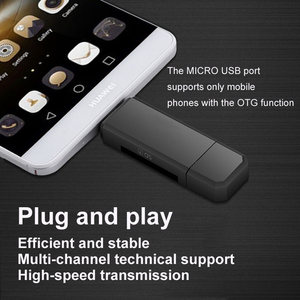 Cantell 3合1 OTG微型USB集线器旧安卓微型usb读卡器适配器V8 TF XD CF SD智能卡读卡器 - Product Image 3