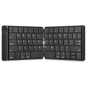 Foldable Wireless <strong>Keyboard</strong> Rechargeable Slim Folding <strong>Keyboard</strong> Compatible IOS <strong>Android</strong> Windows Smartphone Tablet and Laptop - Product Image 1
