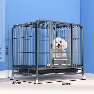 Grande <span class=keywords><strong>cage</strong></span> pour chien en acier inoxydable, <span class=keywords><strong>cage</strong></span> pour chien d'intérieur moyenne épaisse avec toilettes, vente en gros sur mesure - Product Image 4