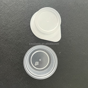 PLA biyobozunur kaseler ile folyo kapaklar kalıplama tek kullanımlık <span class=keywords><strong>1oz</strong></span> boyutu fincan 15ml 20ml 25ml 35ml plastik saklama kutusu