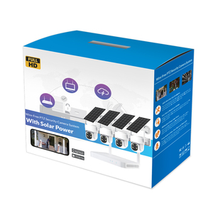 WiFi IP-Kamera mit 4-Kanal-CCTV und NVR-Kit Low Power Solar System Überwachungs kamera LCD CMOS Sensor Nachtsicht funktion - Product Image 6