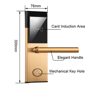 Sistema di blocco della porta della camera d'albergo di sicurezza RFID Smart Chip Card Color oro - Product Image 2