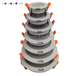 12V 24V DMX512 RGB RGBW RGBWW 5线COB 24W 36W dmx发光二极管智能筒灯发光二极管吸顶灯聚光灯 - Product Image 1