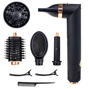 最高品質のプロフェッショナルヘアマルチスタイラー1300wワンステップヘアドライヤーカーリングブラシブロードライヤーブラシ5in1熱風ブラシセット
